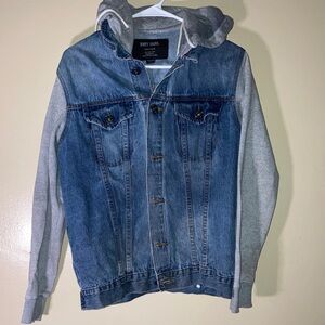 Blue Jean Jacket with Gray Sleeves
